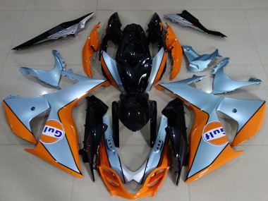 Achat Carénages Moto Suzuki GSXR 1000 2009-2016 - Bleu Clair Orange Noir Gulf
