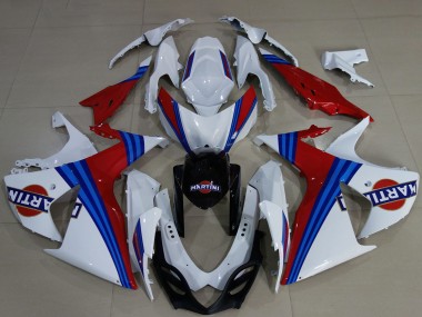 Achat Carénages Moto Suzuki GSXR 1000 2009-2016 - Blanc Bleu Rouge Martini