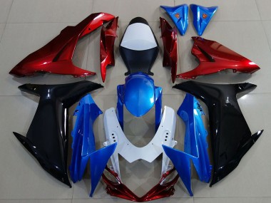 Achat Carénages Moto Suzuki GSXR 600 / GSXR 750 2011-2024 - Blanc Bleu Rouge Noir