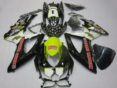 Achat Carénages Moto Suzuki GSXR 600 / GSXR 750 2008-2010 - Blanc Jaune Rouge Noir National Guard