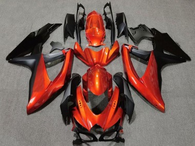 Achat Carénages Moto Suzuki GSXR 600 / GSXR 750 2008-2010 - Orange Noir Mat