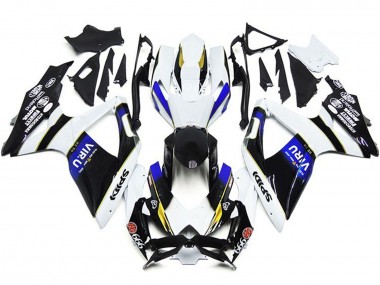 Achat Carénages Moto Suzuki GSXR 600 / GSXR 750 2008-2010 - Blanc Bleu Jaune Noir Viru