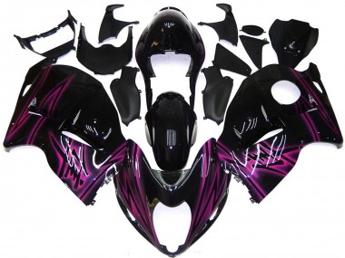 Achat Carénages Moto Suzuki GSXR 1300 1996-2007 - Noir Brillant Violet Flamme