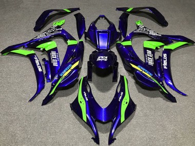 Achat Carénages Moto Kawasaki ZX10R 2016-2020 - Bleu Profond Vert Trick Star EVA Courses