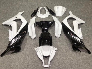 Achat Carénages Moto Kawasaki ZX10R 2011-2015 - Blanc Noir Brillant