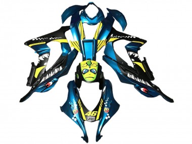 Achat Carénages Moto ABS Kawasaki ZX10R 2016-2020 - Bleu Clair Jaune Requin
