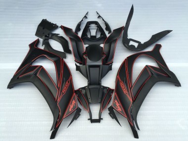 Achat Carénages Moto Kawasaki ZX10R 2011-2015 - Noir Mat Rouge