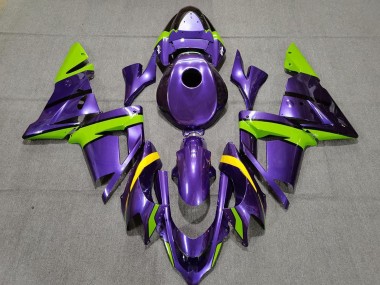 Achat Carénages Moto Kawasaki ZX10R 2004-2005 - Violet Vert Jaune
