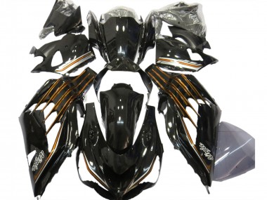 Achat Carénages Moto Kawasaki ZX14R ZZR1400 2012-2024 - Noir Brillant Orange