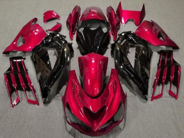Achat Carénages Moto Kawasaki ZX14R ZZR1400 2012-2024 - Rouge Noir Brillant