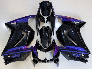 Achat Carénages Moto Kawasaki Ninja 250 2008-2012 - Bleu Noir Brillant