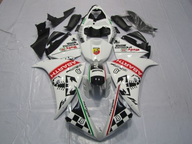 Achat Carénages Moto Yamaha R1 2012-2014 - Blanc Rouge Vert Noir Abarth Wudy Motul