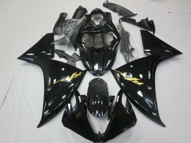 Achat Carénages Moto Yamaha R1 2009-2011 - Noir Brillant Or Décalque