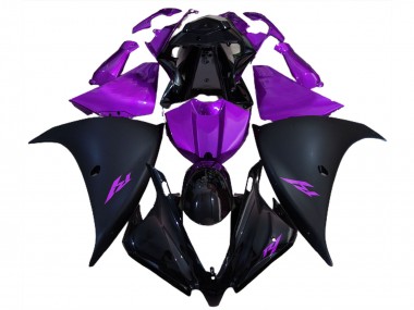 Achat Carénages Moto Yamaha R1 2012-2014 - Noir Brillant Noir Mat Violet