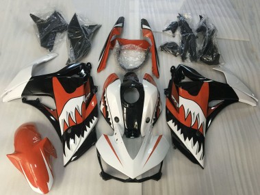 Achat Carénages Moto Yamaha R3 2015-2018 - Blanc Orange Noir Brillant Requin