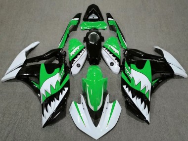 Achat Carénages Moto Yamaha R3 2015-2018 - Blanc Vert Noir Requin