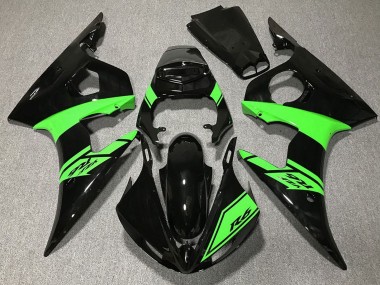 Achat Carénages Moto Yamaha R6 2003-2004 - Noir Brillant Vert