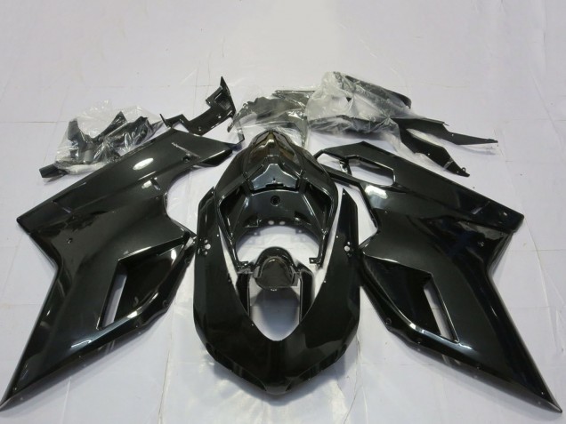 Carénages Moto Ducati 848 1098 1198 2007-2014 - Noir Brillant