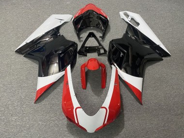 Achat Carénages Moto Ducati 848 1098 1198 2007-2014 - Blanc Rouge Noir Brillant