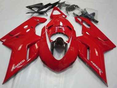 Achat Carénages Moto Ducati 1098 2007-2014 - Rouge Brillant Noir Brillant