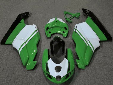 Achat Carénages Moto Ducati 749 999 2003-2004 - Blanc Vert Noir Brillant
