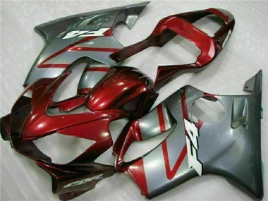 Achat Kits Carénage Moto Honda CBR600 F4i 2001-2003 - Argent Rouge