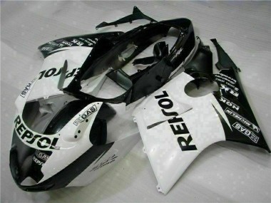 Achat Carénages Moto Honda CBR1100XX Blackbird 1996-2007 - Blanc Noir Brillant Repsol