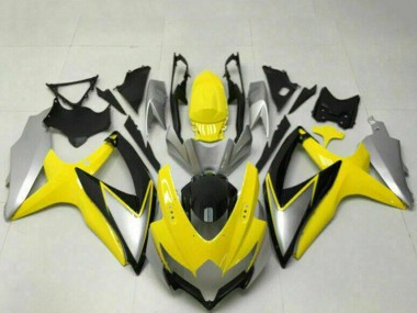 Achat Carénages Moto Suzuki GSXR 600/750 2008-2010 - Jaune Argent Noir Brillant
