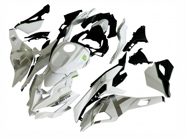 Carénages Moto Kawasaki ZX25R ZX-25R 2019-2025 - Blanc Argent Vert Noir Trick Star