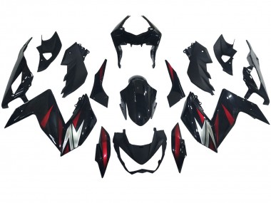 Achat Carénages Moto Kawasaki Z250/Z300 2015-2016 - Noir Brillant Rouge Argent