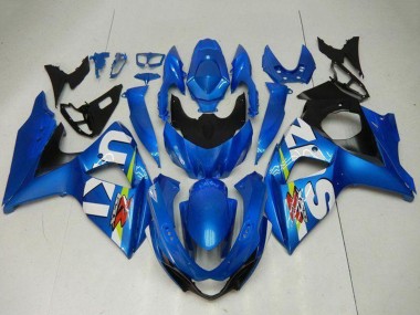 Achat Kits Carénage Moto Suzuki GSXR 1000 2009-2016 - Bleu Vert Blanc