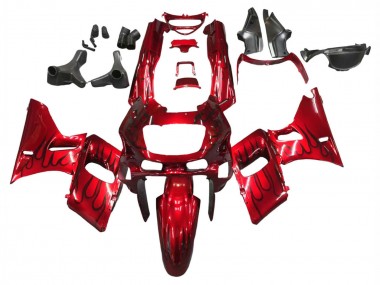 Achat Carénages Moto Kawasaki ZZR400 1993-2007 - Rouge Noir Flamme