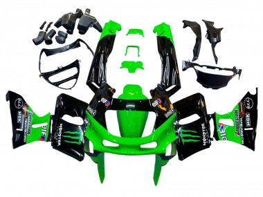 Achat Carénages Moto Kawasaki ZZR600 1998-2003 - Vert Noir Monstre Elf