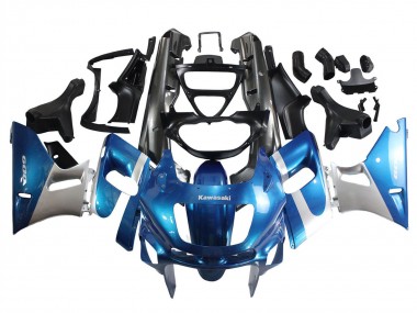 Achat Carénages Moto Kawasaki ZZR400 1993-2007 - Bleu Argent Noir