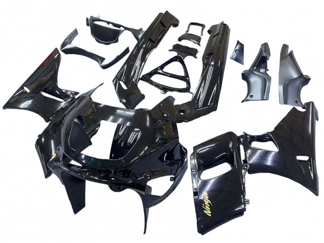 Carénages Moto Kawasaki ZZR400 1993-2007 - Noir Brillant Or Ninja