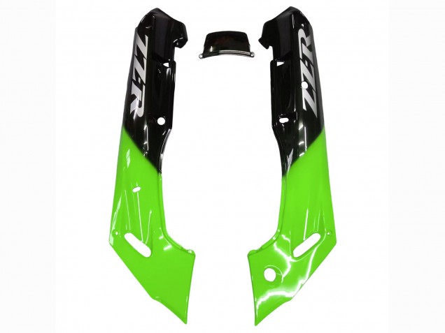 Carénages Moto Kawasaki ZZR400 1993-2007 - Vert Noir Brillant Flamme