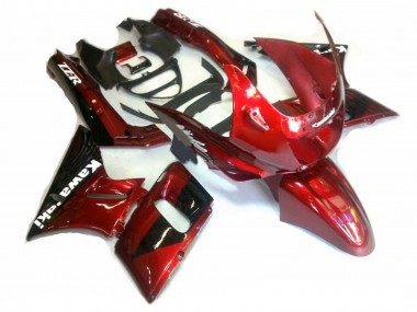 Achat Carénages Moto Kawasaki ZZR600 1998-2003 - Rouge Noir Brillant