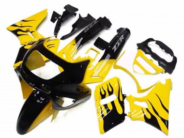Achat Carénages Moto Kawasaki ZZR600 1998-2003 - Jaune Noir Flamme