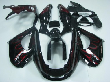 Achat Carénage Moto Yamaha YZF 1000R Thundecourses 1997-2007 - Noir Rouge Flamme