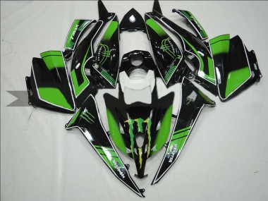Achat Carénages Moto Yamaha TMAX530 2012-2014 - Noir Brillant Vert Monstre
