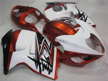 Achat Carénages Moto Suzuki GSXR 1300 Hayabusa 1996-2007 - Blanc Orange Noir