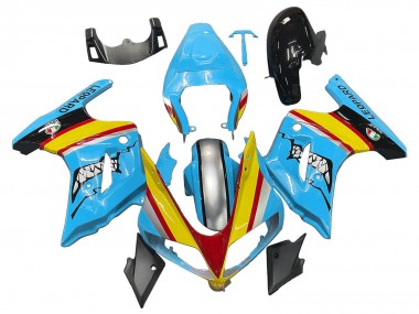 Achat Carénages Moto Suzuki SV650 2003-2013 - Bleu Jaune Rouge Argent Requin