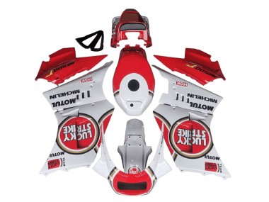 Achat Carénages Moto Suzuki RG400 RG500 RG400/500 1984-1987 - Blanc Rouge Lucky Strike Motul Michelin