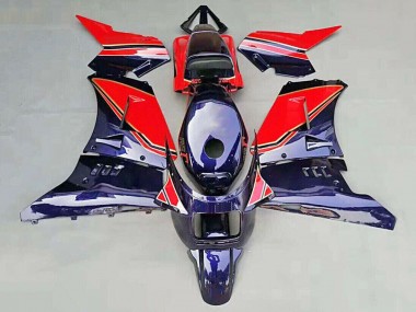 Achat Carénages Moto Suzuki RG400 RG500 RG400/500 1984-1987 - Bleu Brillant Foncé Rouge