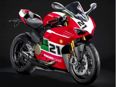 Achat Carénages Moto Ducati Panigale V2 2020-2024 - Blanc Rouge Vert Noir Mat Corse 21