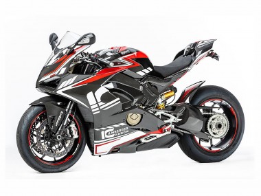 Achat Carénages Moto Ducati Panigale V4 V4S 2018-2019 - Rouge Noir Gris Aruba 45