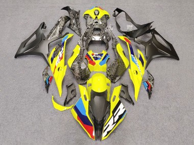 Achat Carénages Moto BMW S1000RR 2023-2024 - Jaune Fibre de Carbone