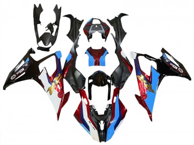 Achat Carénages Moto BMW S1000RR 2019-2022 - Noir Rouge Bleu