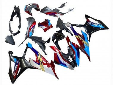 Achat Carénage Moto BMW S1000RR 2019-2022 - Blanc Bleu Rouge Noir