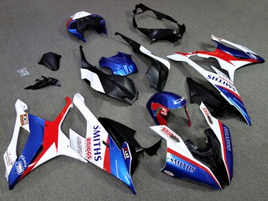 Achat Carénages Moto BMW S1000RR 2019-2022 - Blanc Bleu Rouge Smiths